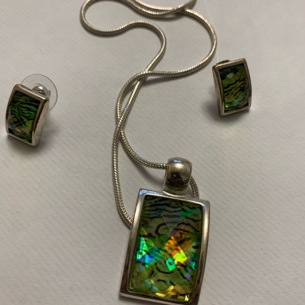 Kc women silver necklace and matching earrings - Picture 2 of 3